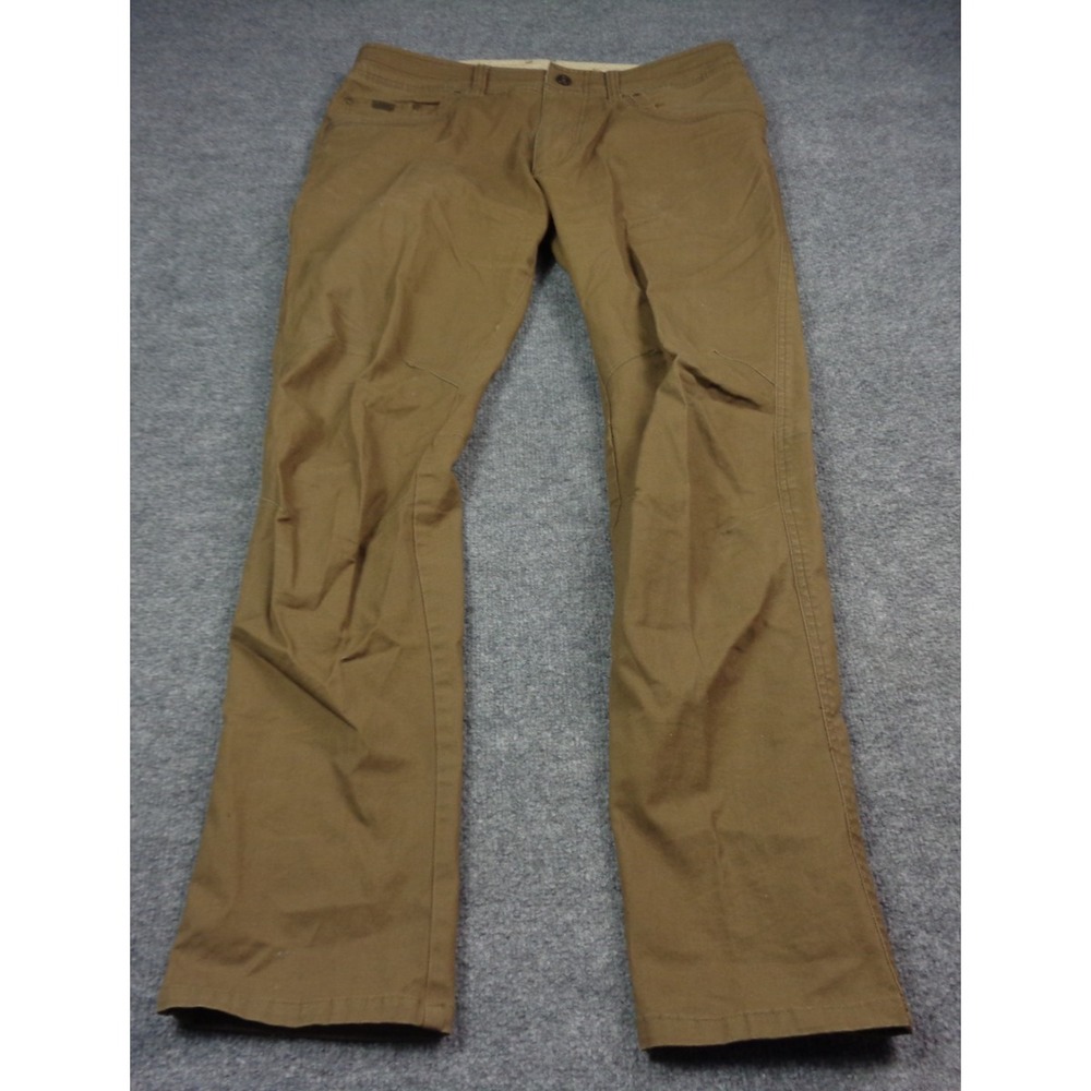 Kuhl Free Kanvus Jean Pants Mens 35x34 Brown Stretch Canvas Patina Dye